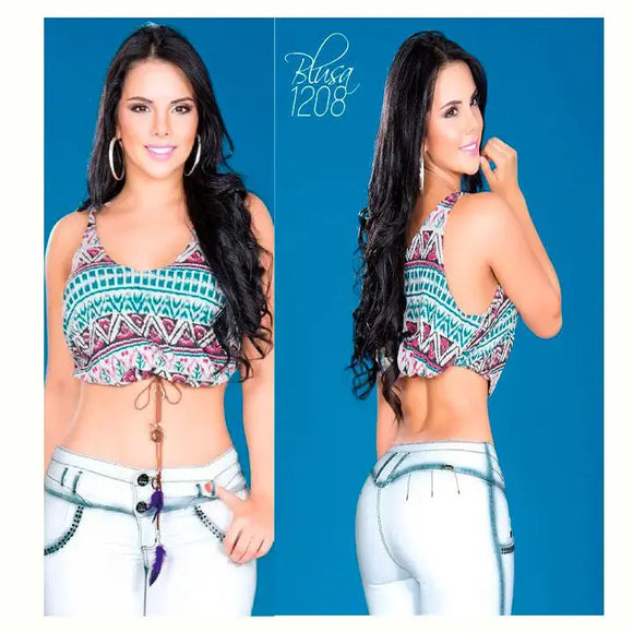 Blusa Colombiana de Moda Cereza Ref- 1208 TAINAMODALATINA.ES