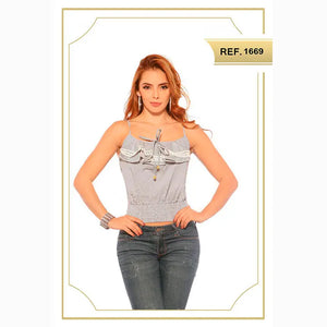 Blusa de Moda Colombiana Stylo Femenino Ref.1669 - TAINAMODALATINA.ES