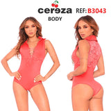 Body Colombiano Sexy Control Abdomen Cereza Ref. B3043 - TAINAMODALATINA.ES