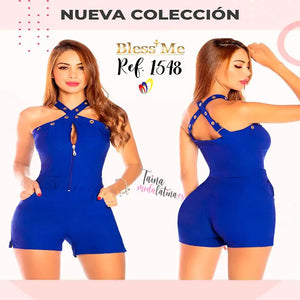 Enterizo Corto de Moda Colombiana Bless Me Ref. BM1548 - TAINAMODALATINA.ES