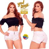 JEANS CORTO COLOMBIANO LEVANTA COLA YES BRASIL REF.8221 - TAINAMODALATINA.ES