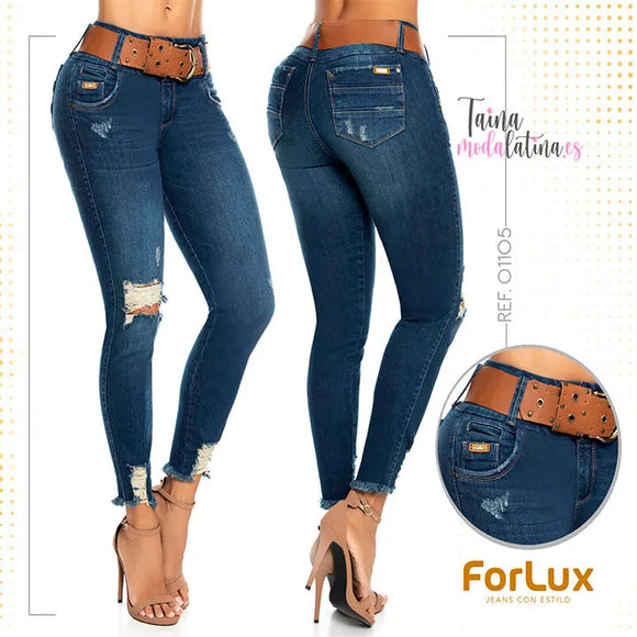 Jeans Colombiano Levanta Cola Forlux Ref. 1105 - TAINAMODALATINA.ES