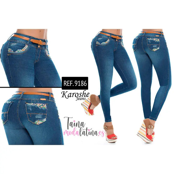 Jeans Colombiano Levanta Cola Karoshe 9186 - TAINAMODALATINA.ES