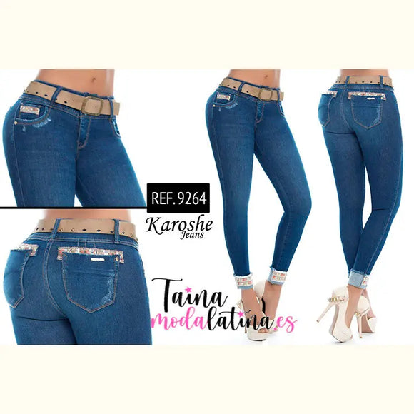 Jeans Colombiano Levanta Cola Karoshe 9264 - TAINAMODALATINA.ES