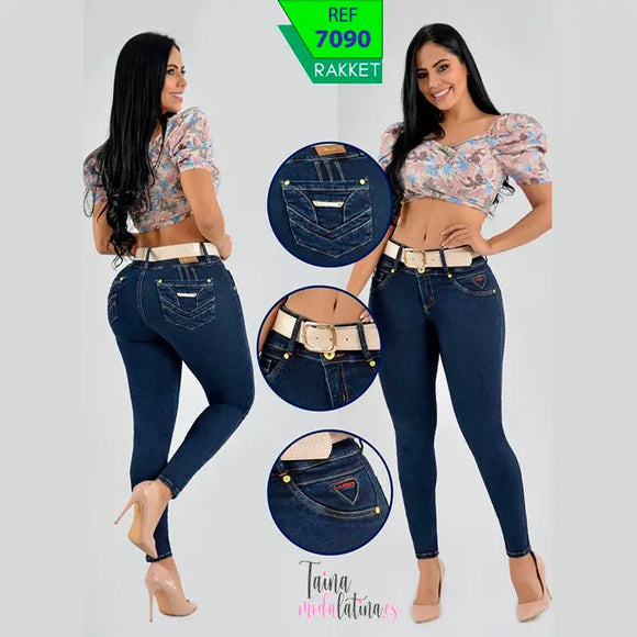 Jeans Colombiano Levanta Cola Rakket Ref-7090 - TAINAMODALATINA.ES