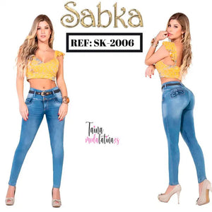 Jeans Colombiano Levanta Cola Sabka Ref. SK2006 - TAINAMODALATINA.ES