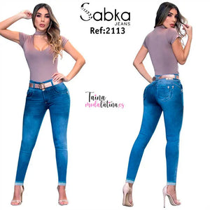 Jeans Colombiano Levanta Cola Sabka Ref. SK2113 - TAINAMODALATINA.ES