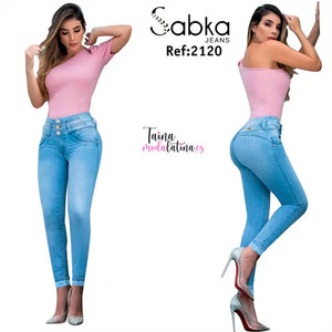 Jeans Colombiano Levanta Cola Sabka Ref. SK2120 - TAINAMODALATINA.ES