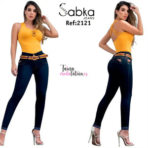 Jeans Colombiano Levanta Cola Sabka Ref. SK2121 - TAINAMODALATINA.ES