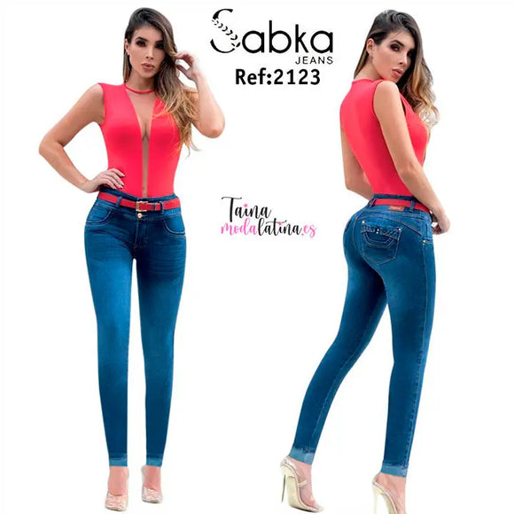 Jeans Colombiano Levanta Cola Sabka Ref. SK2123 - TAINAMODALATINA.ES