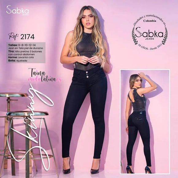 Jeans Colombiano Levanta Cola Sabka Ref. SK2174 - TAINAMODALATINA.ES