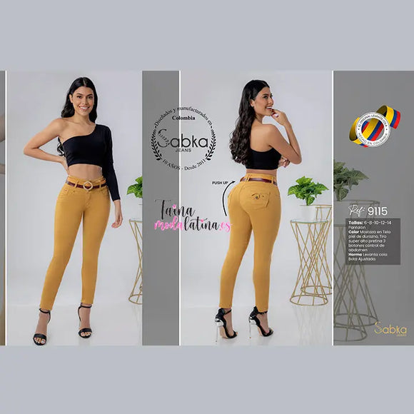 Jeans Colombiano Levanta Cola Sabka Ref. SK9115 - TAINAMODALATINA.ES