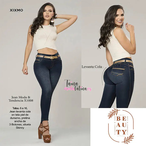 Jeans Colombiano Levanta Cola Xixmo REF- X1008 - TAINAMODALATINA.ES