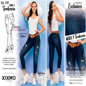 Jeans Colombiano Levanta Cola Xixmo Ref. X1218 - TAINAMODALATINA.ES