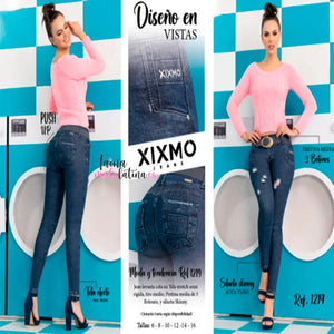 Jeans Colombiano Levanta Cola Xixmo Ref. X1219 - TAINAMODALATINA.ES
