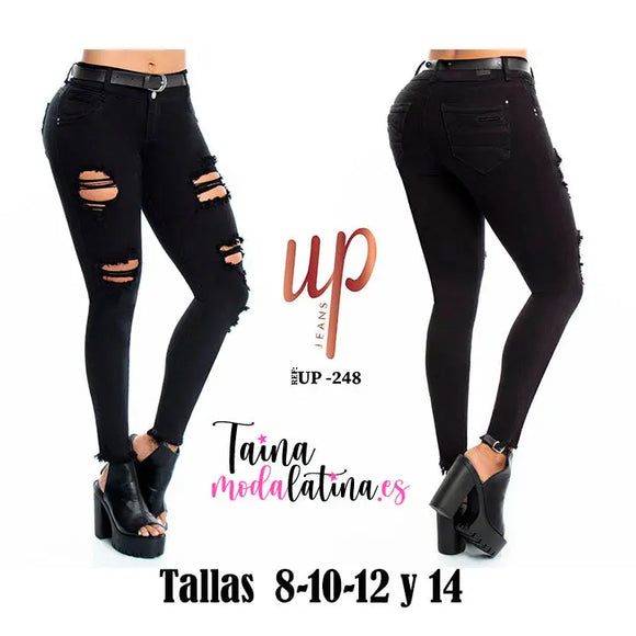 Jeans Colombiano Levantacola Duchess UP-248 - TAINAMODALATINA.ES