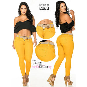 Jeans Colombiano Levantacola Studio66 2029 - TAINAMODALATINA.ES