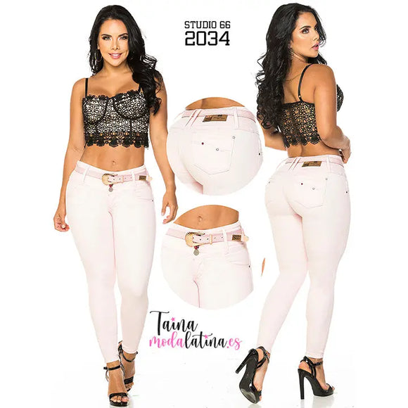 Jeans Colombiano Levantacola Studio66 2034 - TAINAMODALATINA.ES