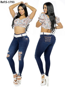 Jeans Colombiano de Moda Levanta Cola  Duchess S-1793 - TAINAMODALATINA.ES