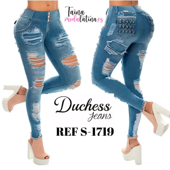 Jeans Colombiano de Moda Levantacola Duchess  Ref. S-1719 - TAINAMODALATINA.ES