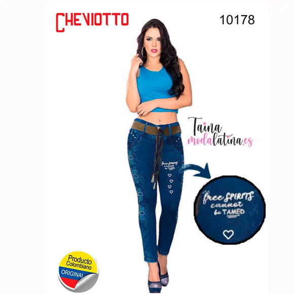 Jeans Colombianos Levanta Cola Cheviotto 10178 - TAINAMODALATINA.ES