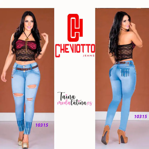 Jeans Colombianos Levanta Cola Cheviotto 10315 - TAINAMODALATINA.ES
