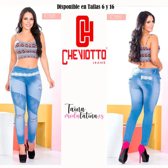 Jeans Colombianos Levanta Cola Cheviotto 10318 - TAINAMODALATINA.ES