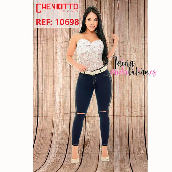 Jeans Colombianos Levanta Cola Cheviotto 10698 - TAINAMODALATINA.ES