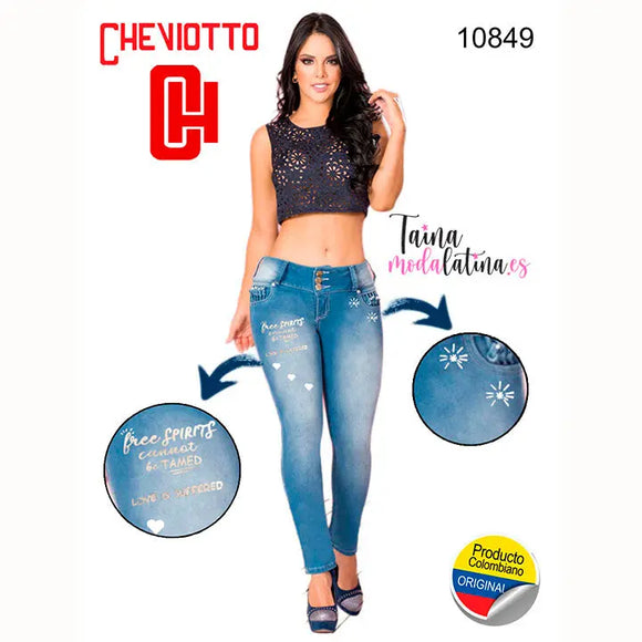 Jeans Colombianos Levanta Cola Cheviotto 10849 - TAINAMODALATINA.ES