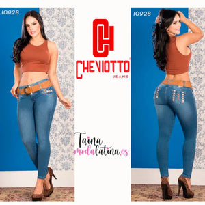 Jeans Colombianos Levanta Cola Cheviotto 10928 - TAINAMODALATINA.ES