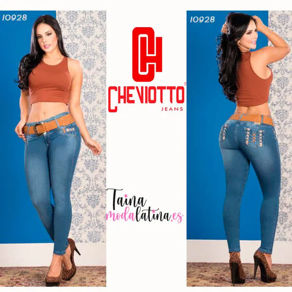 Jeans Colombianos Levanta Cola Cheviotto 10928 - TAINAMODALATINA.ES