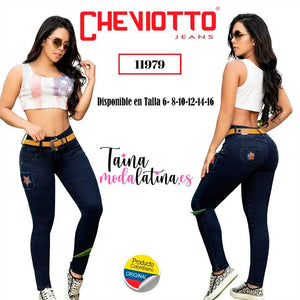 Jeans Colombianos Levanta Cola Cheviotto 11979 - TAINAMODALATINA.ES