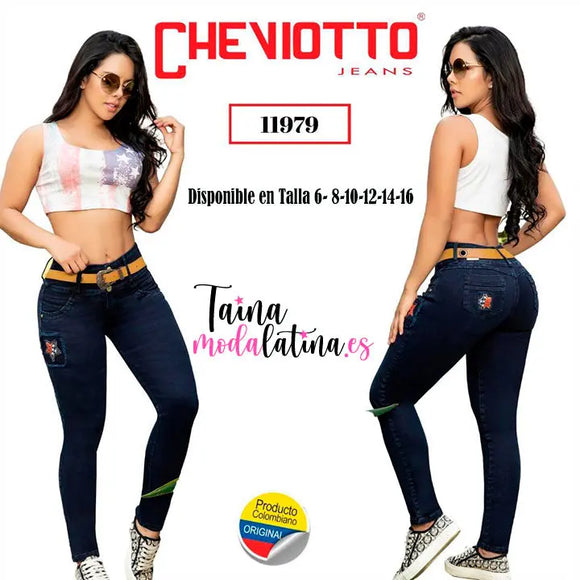 Jeans Colombianos Levanta Cola Cheviotto 11979 - TAINAMODALATINA.ES