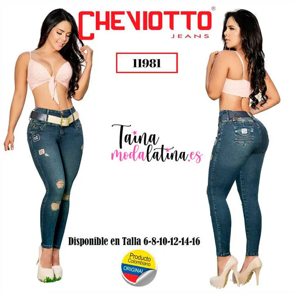 Jeans Colombianos Levanta Cola Cheviotto 11981 - TAINAMODALATINA.ES