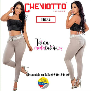 Jeans Colombianos Levanta Cola Cheviotto 11982 - TAINAMODALATINA.ES
