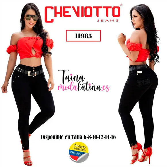 Jeans Colombianos Levanta Cola Cheviotto 11985 - TAINAMODALATINA.ES