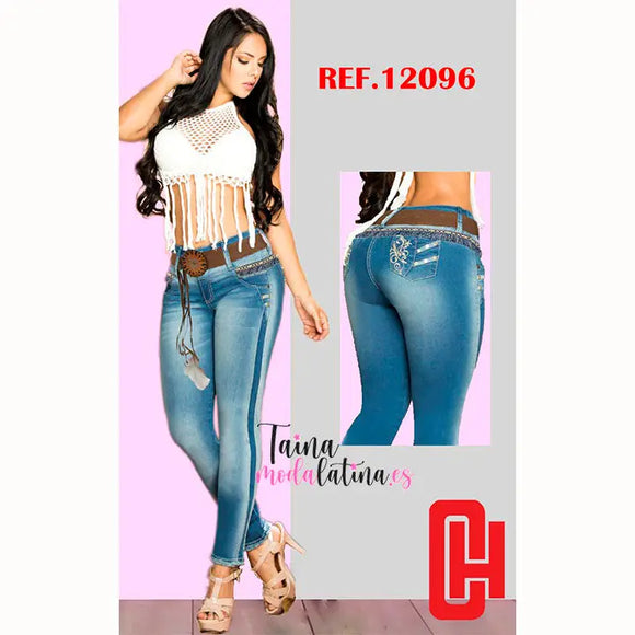 Jeans Colombianos Levanta Cola Cheviotto 12096 - TAINAMODALATINA.ES