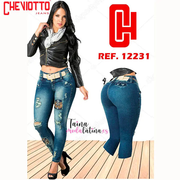 Jeans Colombianos Levanta Cola Cheviotto 12231 - TAINAMODALATINA.ES