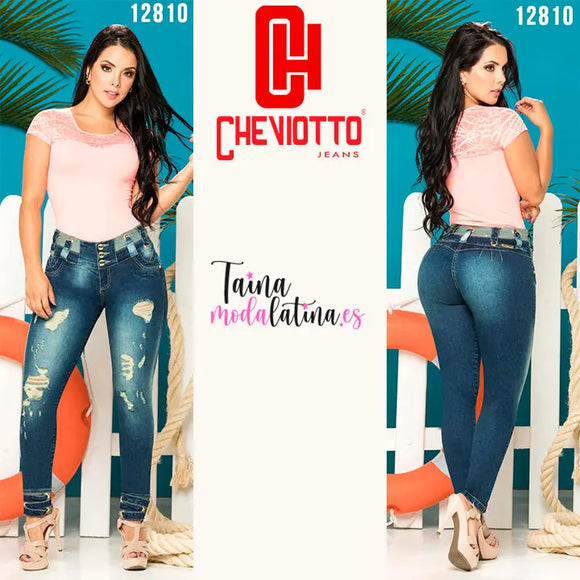 Jeans Colombianos Levanta Cola Cheviotto 12810 - TAINAMODALATINA.ES