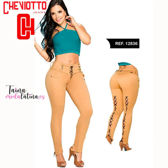 Jeans Colombianos Levanta Cola Cheviotto 12836 - TAINAMODALATINA.ES