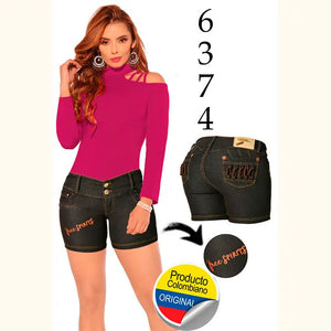 Jeans Corto Colombiano Levanta Cola Deseo Jeans Ref .6374 - TAINAMODALATINA.ES
