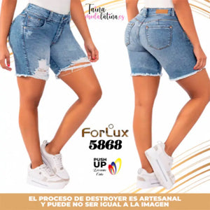Jeans Corto Colombiano Levanta Cola Forlux Ref. 5868 - TAINAMODALATINA.ES