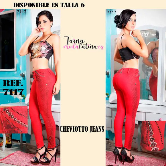 Jeans Levanta Cola Cheviotto - TAINAMODALATINA.ES