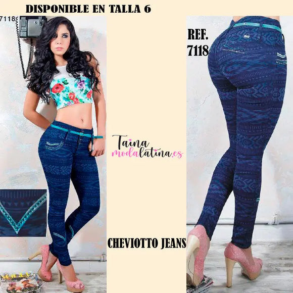 Jeans Levanta Cola Cheviotto - TAINAMODALATINA.ES