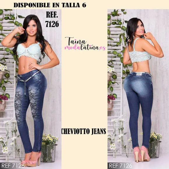 Jeans Levanta Cola Cheviotto - TAINAMODALATINA.ES
