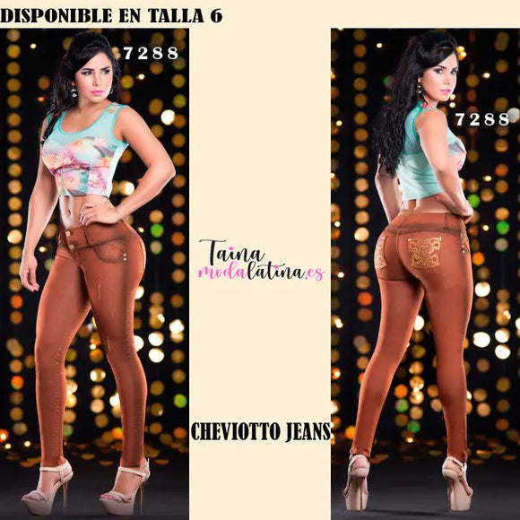 Jeans Levanta Cola Cheviotto - TAINAMODALATINA.ES