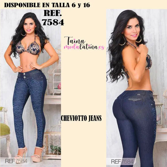 Jeans Levanta Cola Cheviotto - TAINAMODALATINA.ES