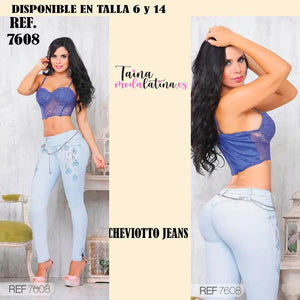 Jeans Levanta Cola Cheviotto - TAINAMODALATINA.ES