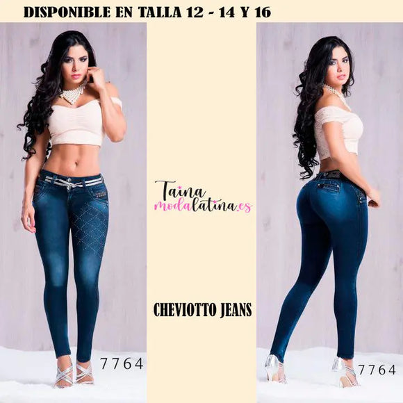 Jeans Levanta Cola Cheviotto - TAINAMODALATINA.ES