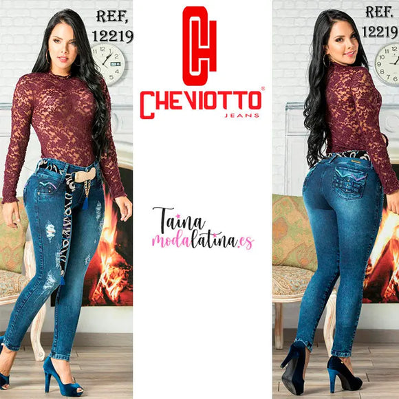 Jeans Levanta Cola Colombiano Cheviotto 12219 - TAINAMODALATINA.ES
